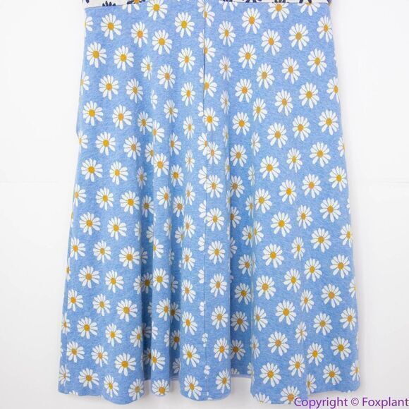 Hutch Anthropologie blue Daisy Rainey Dress V neck‎ short sleeves, size 1X - Picture 7 of 16